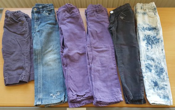 6 Hosen für Mädchen, Gr. 104, Secondhand