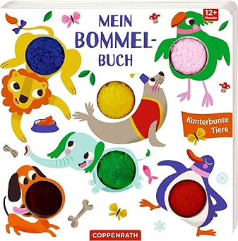 Mein Bommel-Buch: Kunterbunte Tiere, Pappbilderbuch, Neuware