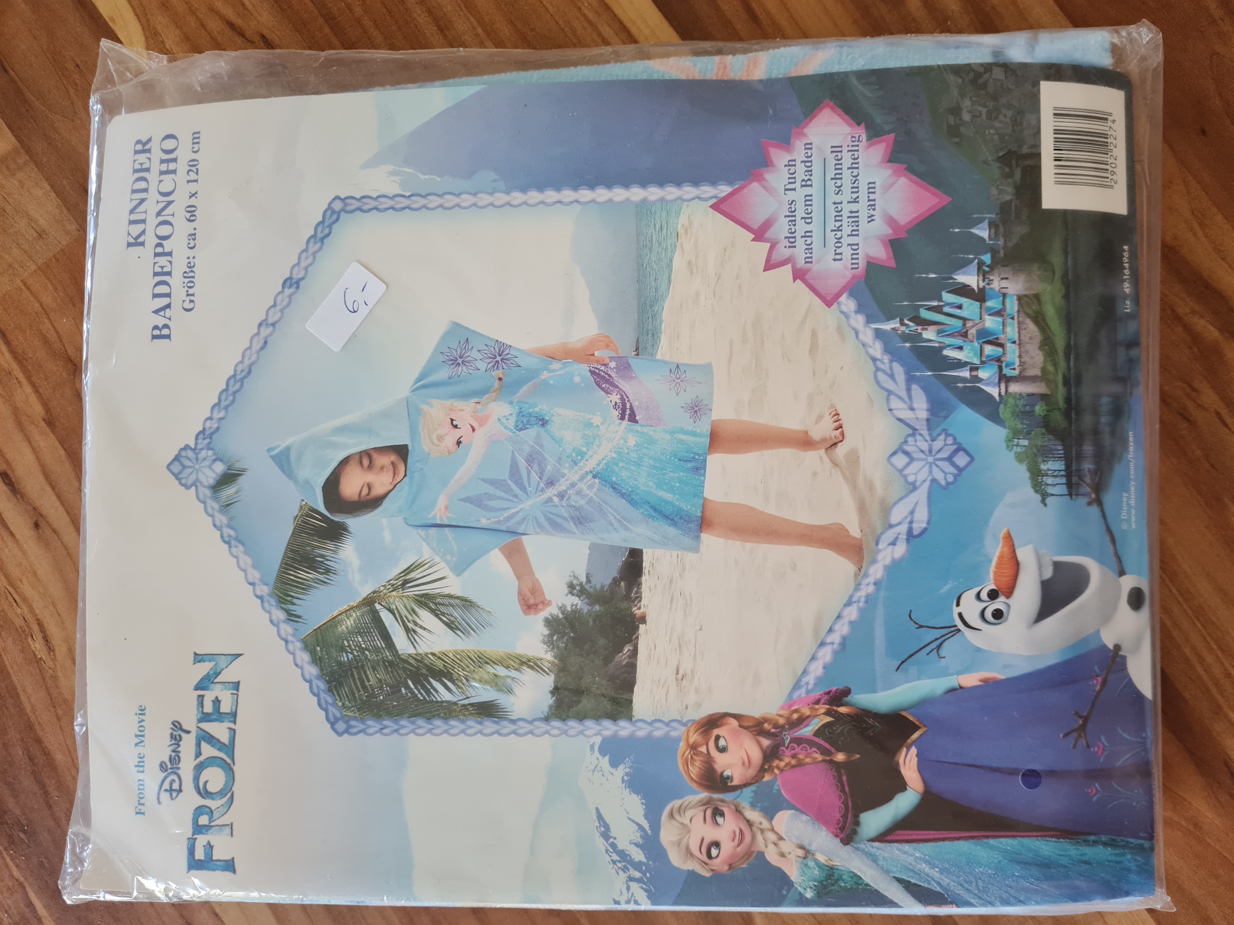 Badeponcho "Disney Frozen", Gr. ca. 60x120cm, Neuware mit Etikett