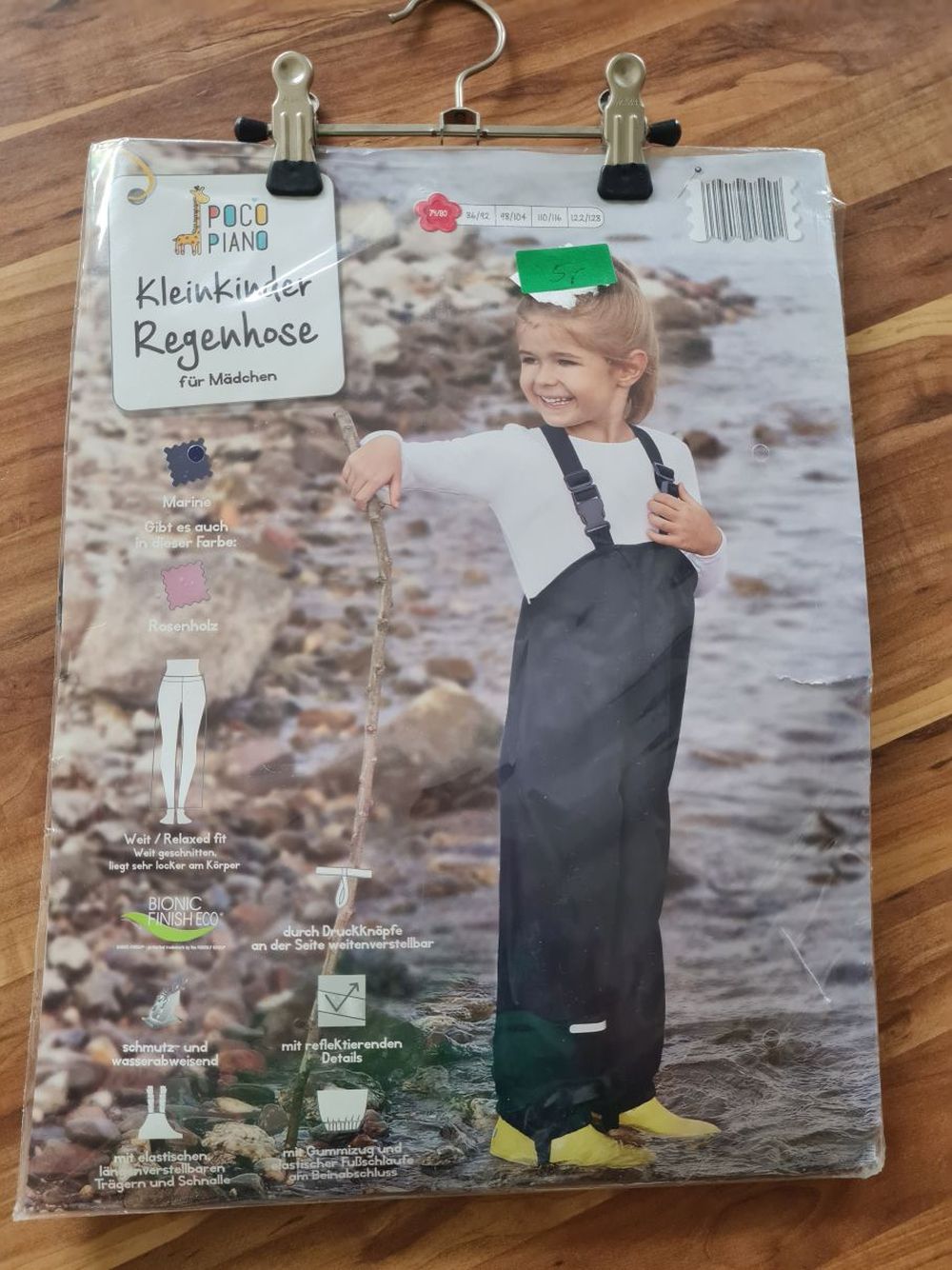 Regenhose für Mädchen, marine, Gr. 74/80, Neuware mit Etikett