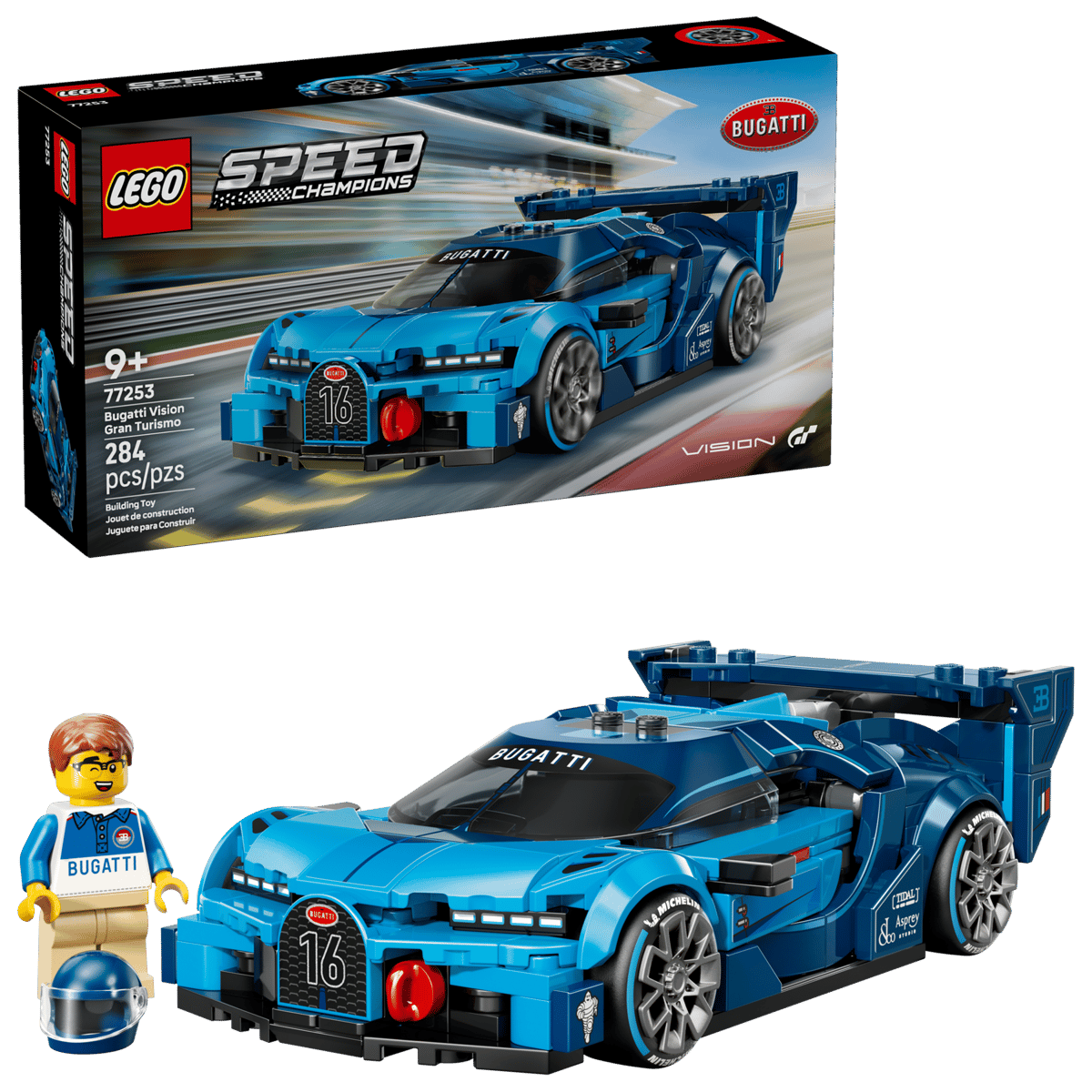 LEGO Speed Champions 77253 Bugatti Vision GT Hypersportwagen, Neuware