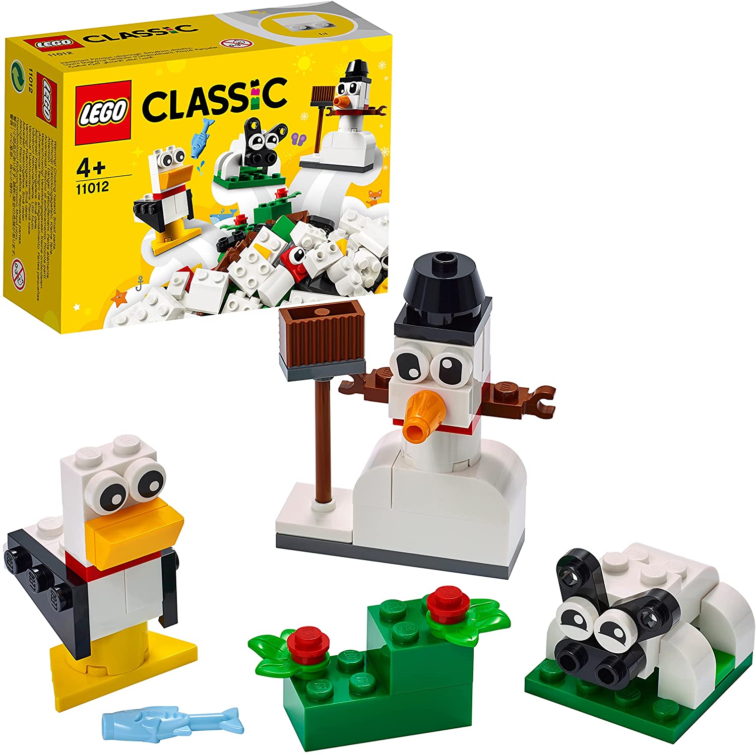 LEGO Classic 11012 Kreativ-Bauset mit weißen Bausteinen, Neuware (EOL)