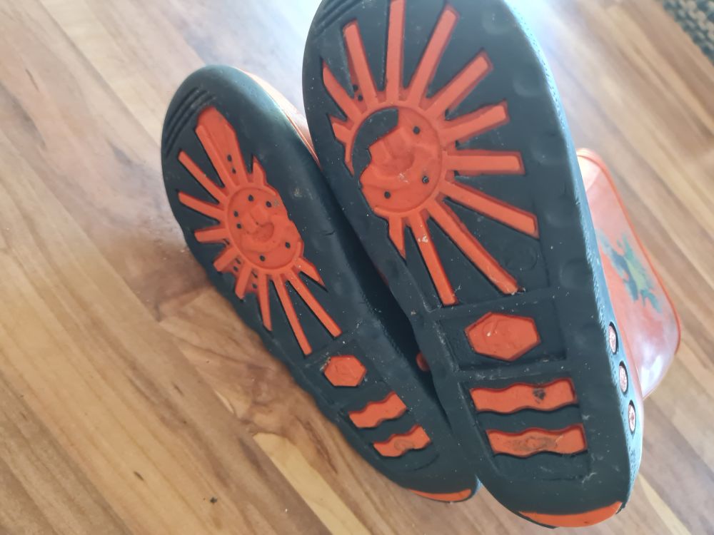 Elefanten Gummistiefel, orange, Gr. 26, Secondhand