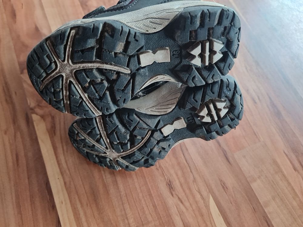 Winterstiefel, grau-dunkelpink, Gr. 23, Secondhand