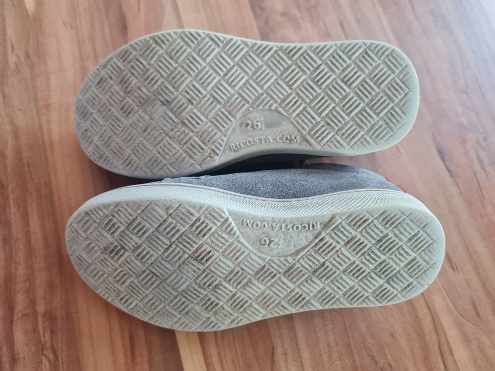 Ricosta Schuhe, anthrazit-rot, Gr. 26, Secondhand