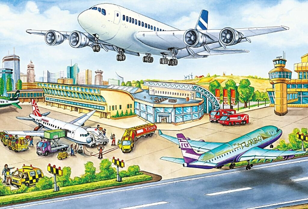 Puzzle-Box 56508 "Verkehrsmittel" im Metallkoffer, 2x26 + 2x48 Teile, Neuware