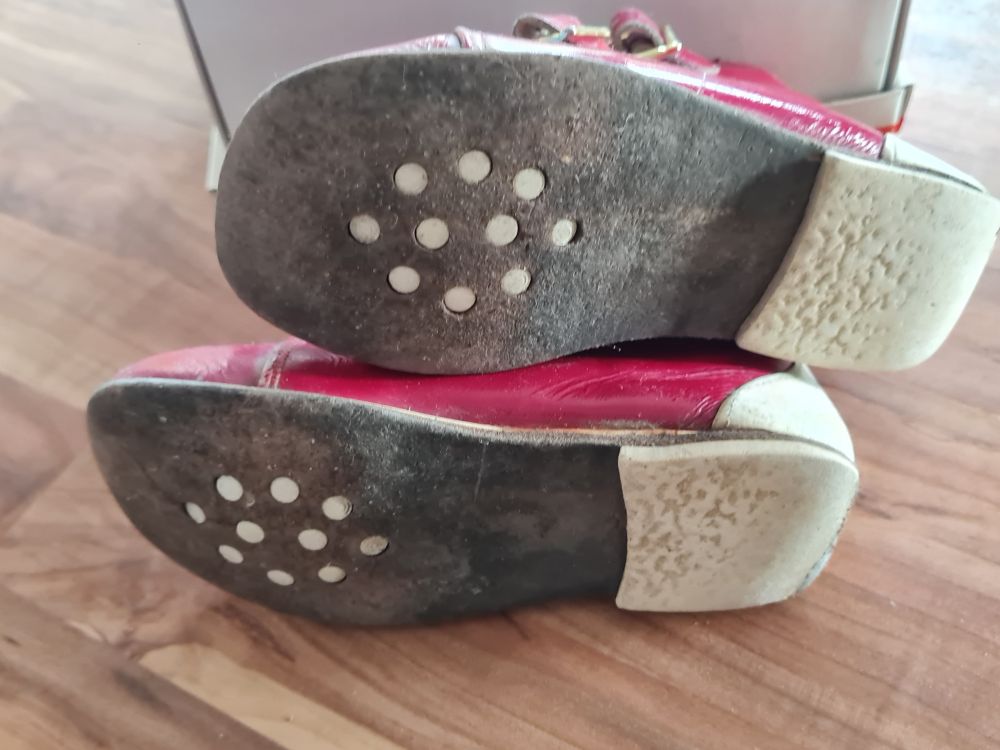 Salamander Lurchi Retro-Schuhe aus den 70ern, feuerrot, Gr. 23, Secondhand