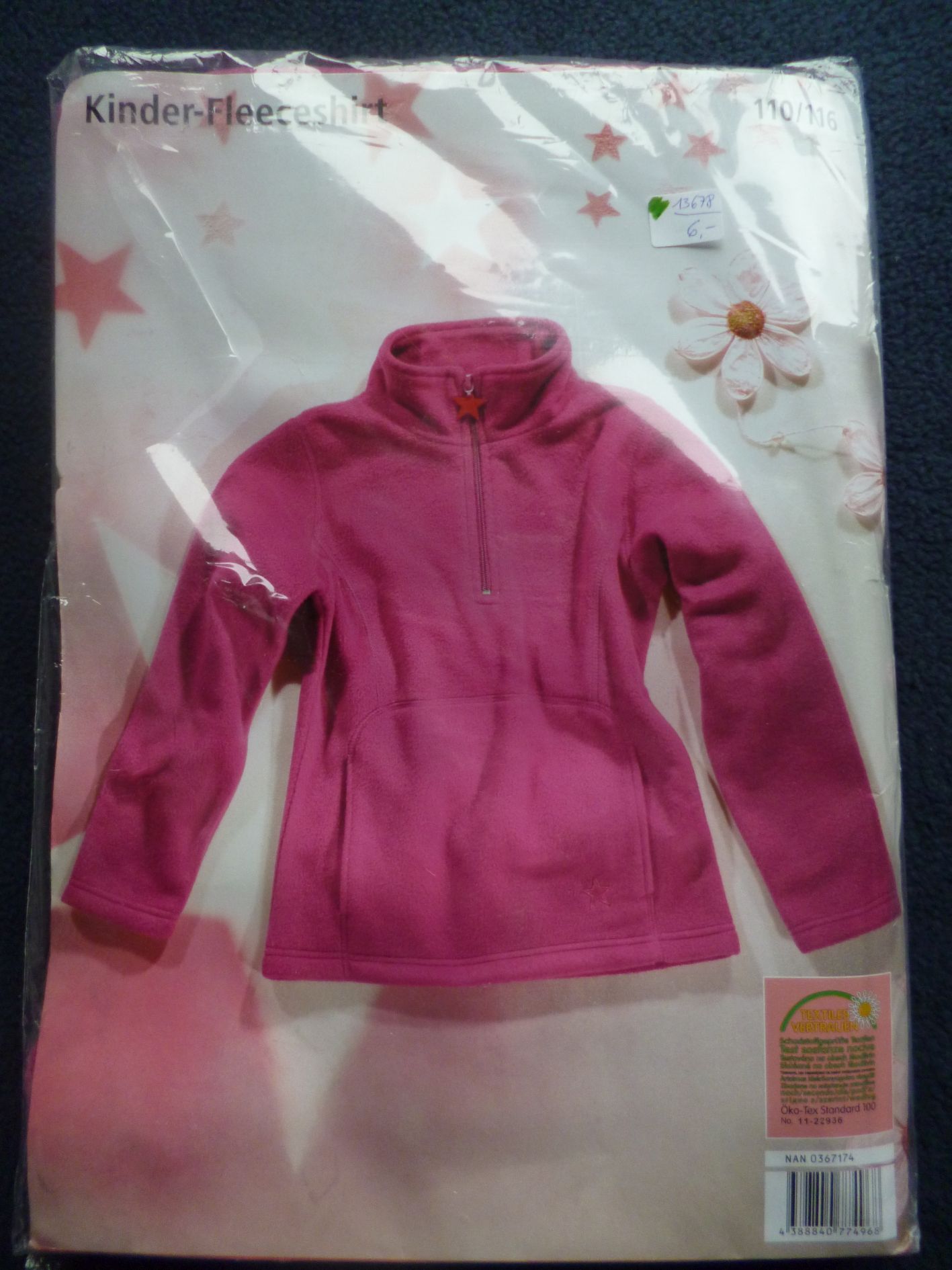 Mädchen-Fleeceshirt Gr. 110/116, Neuware