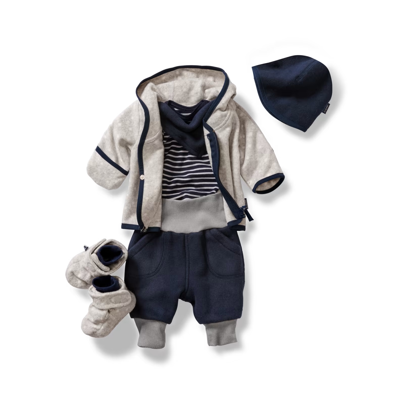 Jako-o Baby Wickeljacke, grau meliert, Gr. 50, Neuware mit Etikett