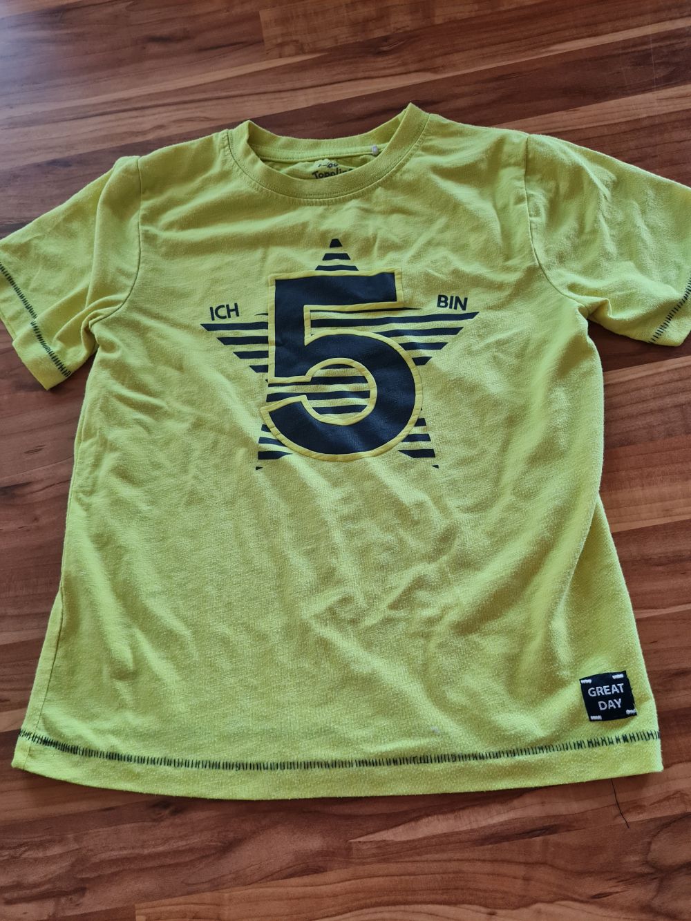 Topolino T-Shirt "Ich bin 5", Gr. 110/116, Secondhand
