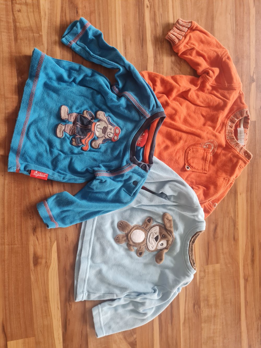 5 Langarmshirts, Gr. 62, Secondhand