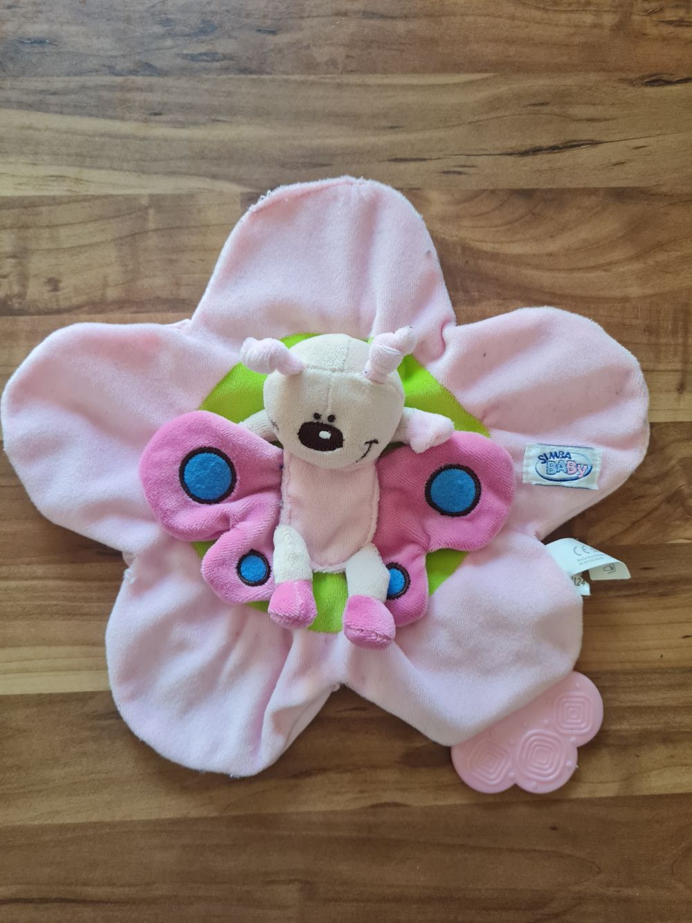 Kuscheltuch "Blume mit Schmetterling", Secondhand