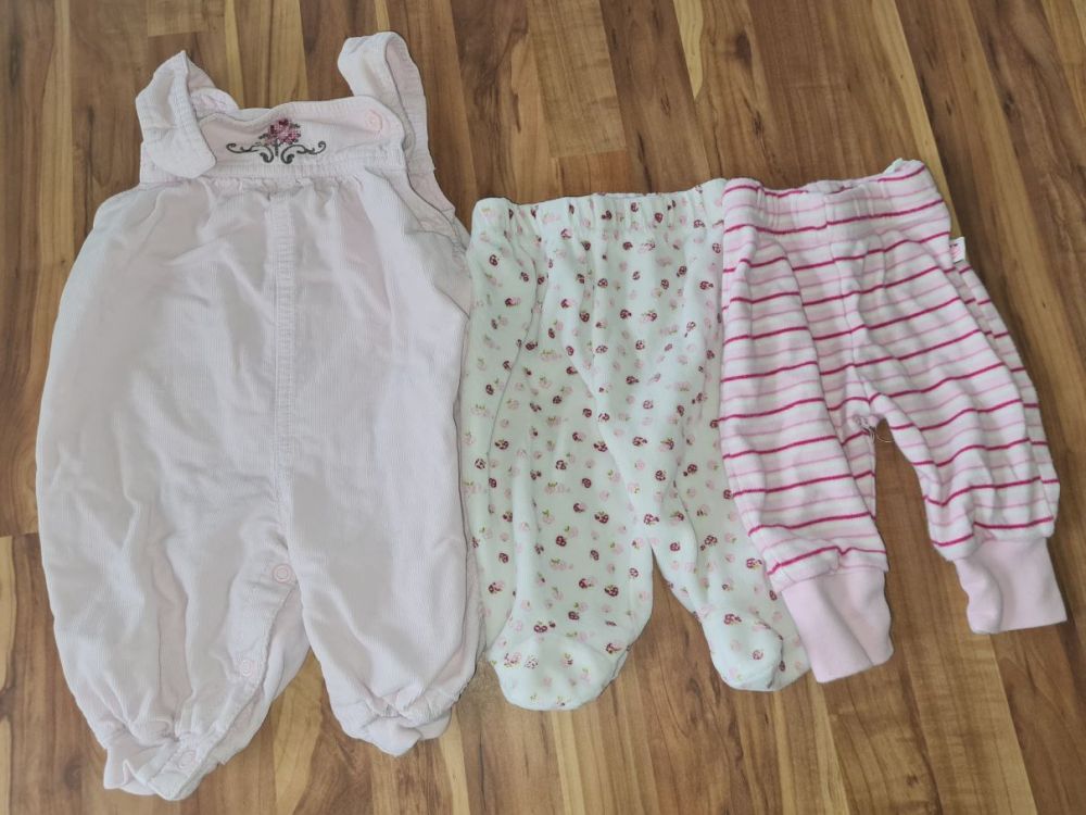 3 Hosen für Mädchen, Gr. 56, Secondhand