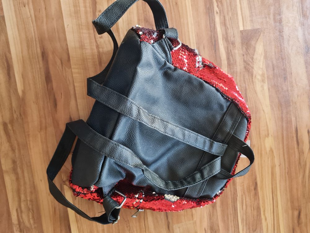 Cooler Pailetten-Rucksack, Secondhand