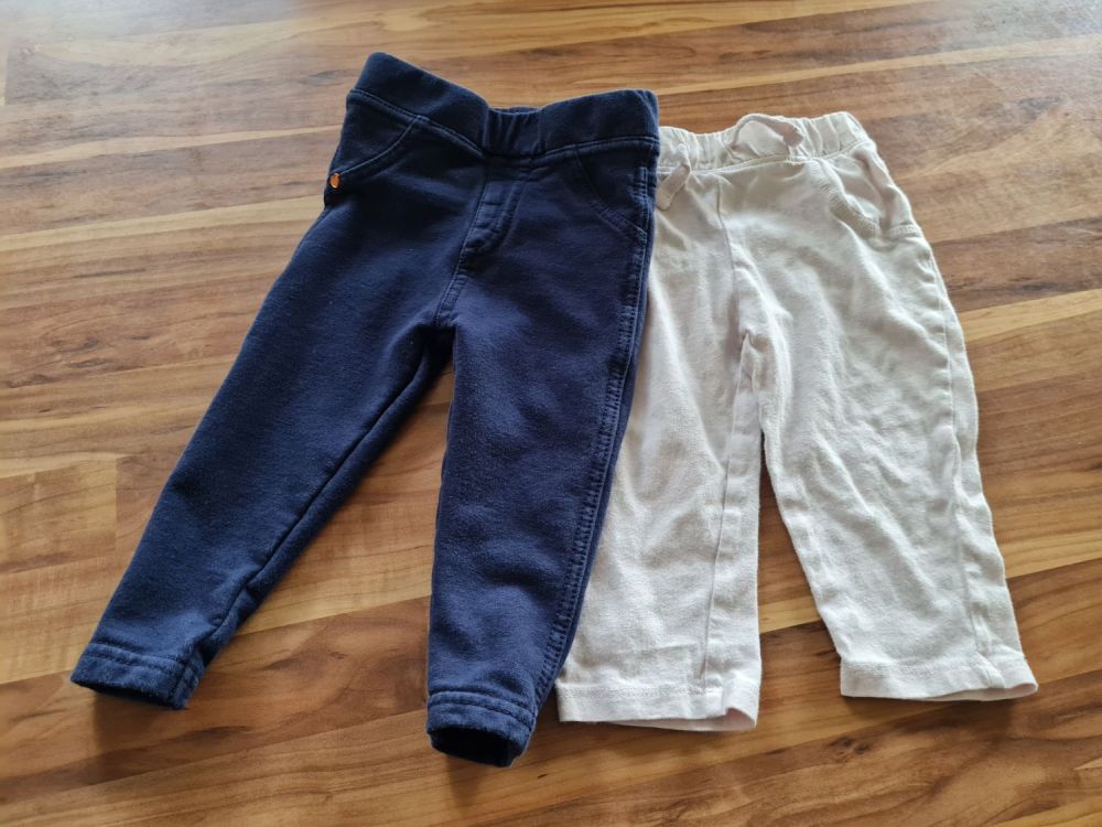 2 Leggins für Mädchen Gr. 74/80, Secondhand