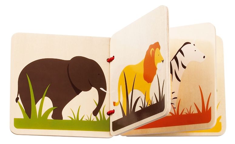 Janod 4508136 - Holzbuch Tiere der Savanne, Neuware