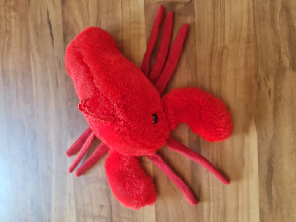 Kuscheltier "Hummer", ca. 20cm, Secondhand