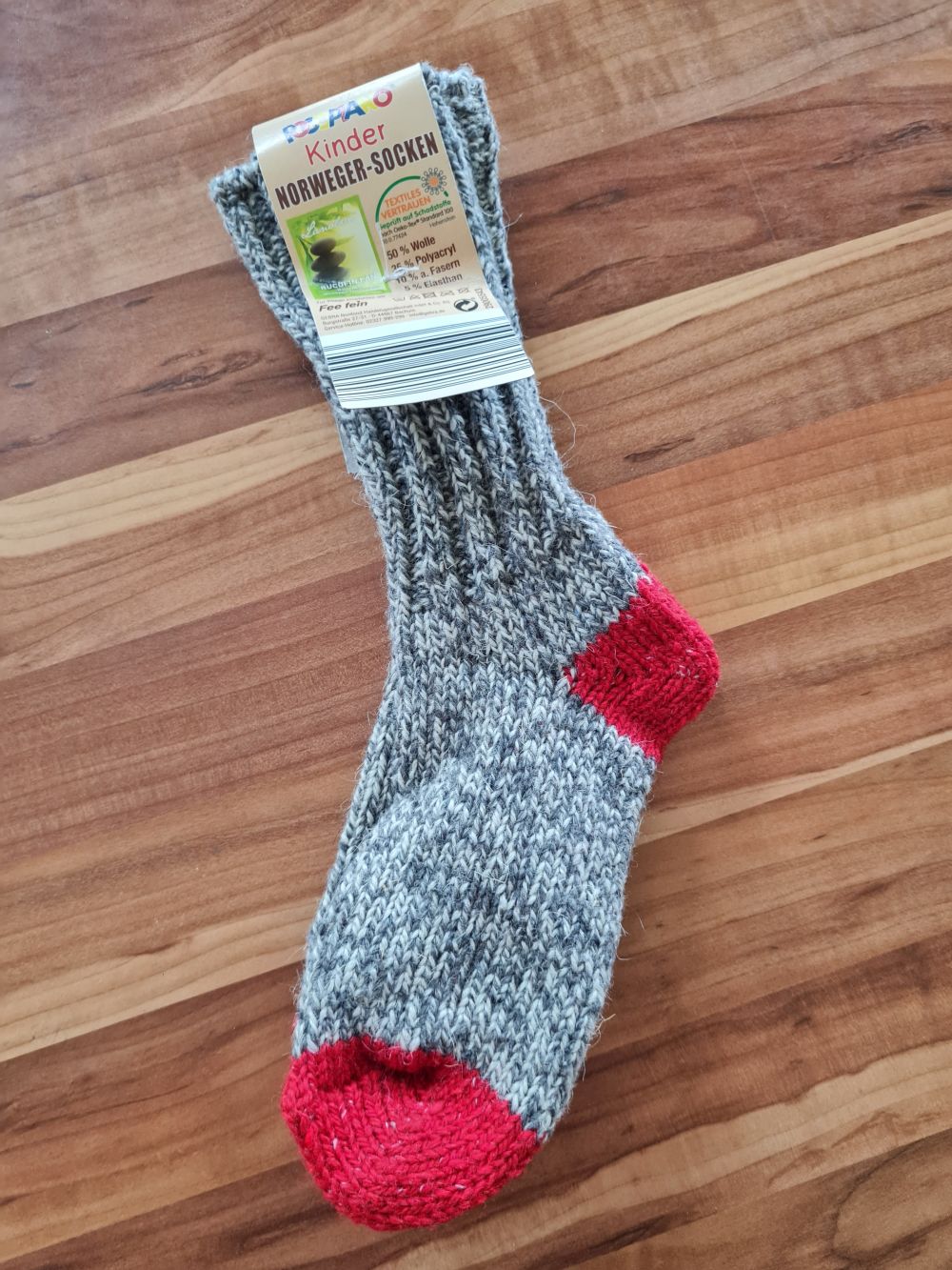 1 Paar Kinder Norweger-Socken, Gr. 23-26, Neuware