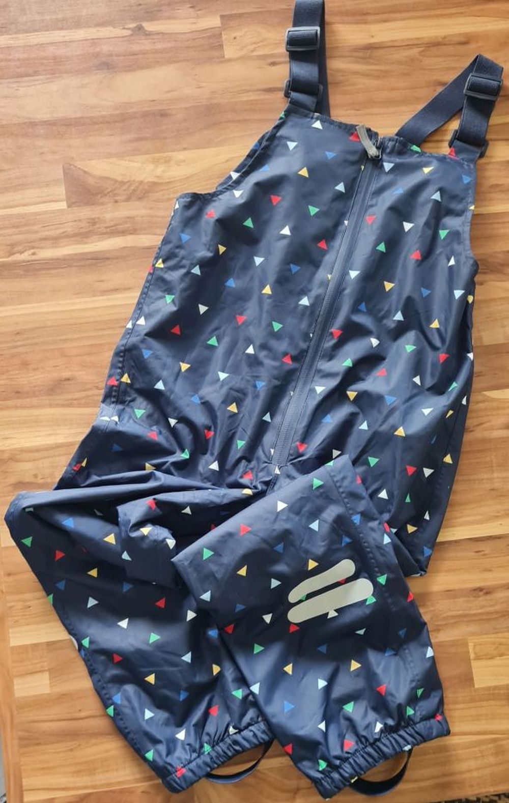Topolino Regenhose "Bunte Dreiecke", marine, Gr. 128, Neuware mit Etikett