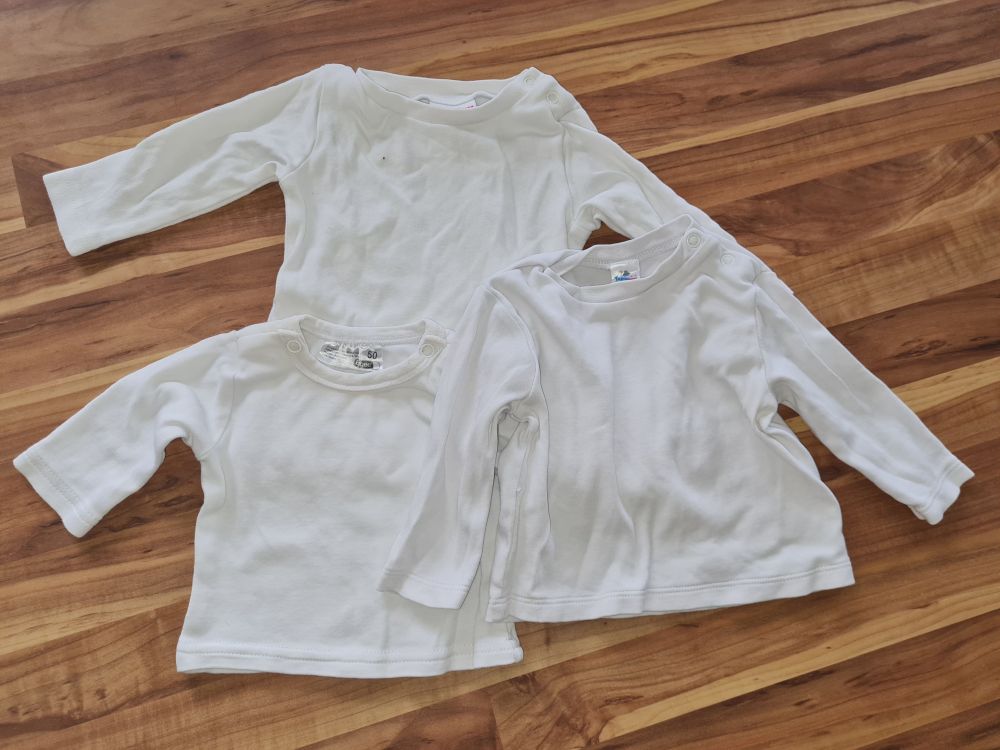 3 Langarm-Shirts, Gr. 50/56, Secondhand