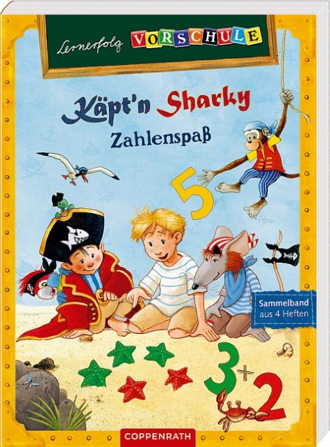 Käpt'n Sharky - Zahlenspaß (Lernerfolg Vorschule), Sammelband aus 4 Heften, Neuware