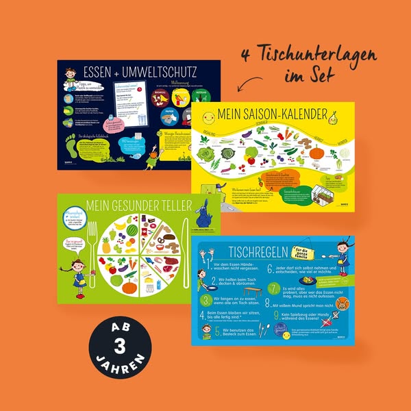 Jako-o Kinder Lern-Tischsets Ernährung, Neuware (EOL)