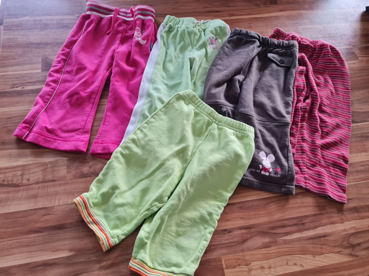 5 Jogginghosen für Mädchen, Gr. 86/92, Secondhand