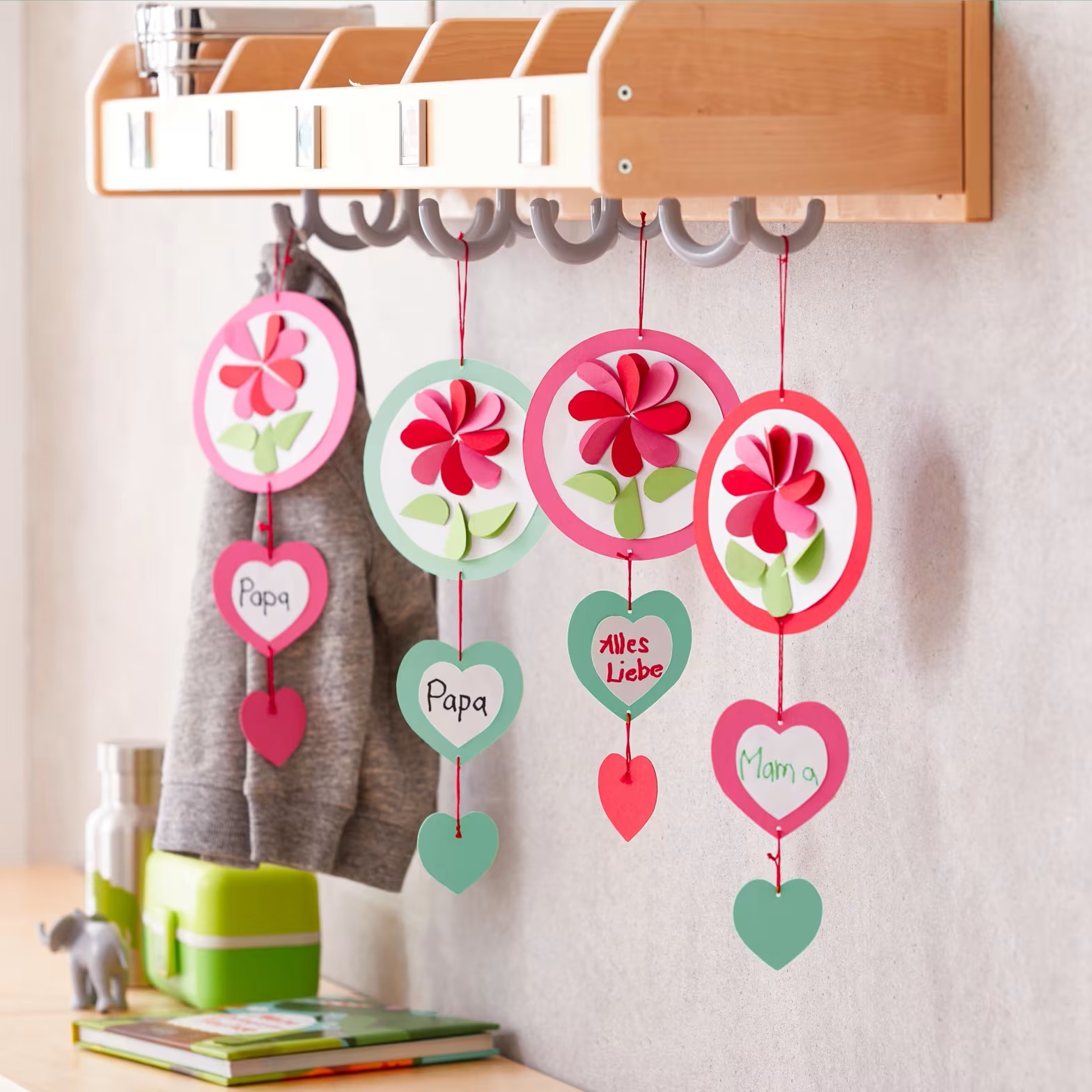 Jako-o Sachenmacher Anhänger "Herzblumen", Komplettset für 6 Stück, Neuware