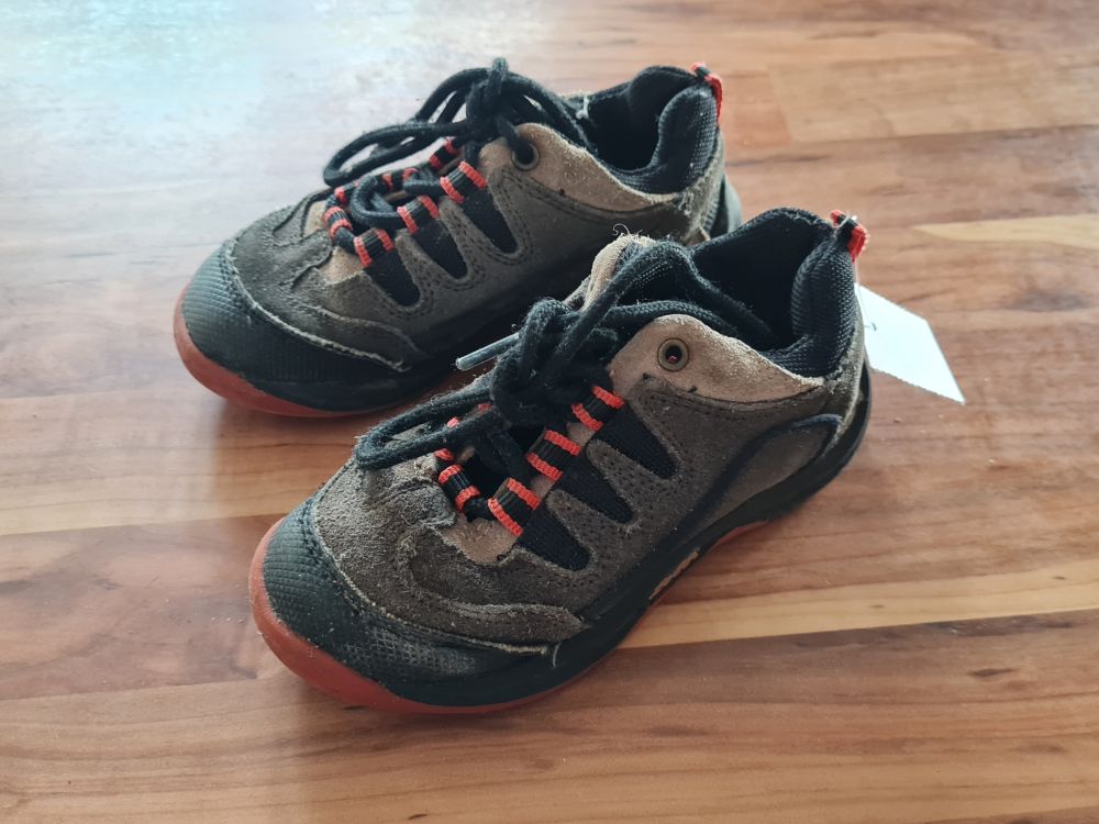 Wanderschuhe, oliv-beige, Gr. 25, Secondhand