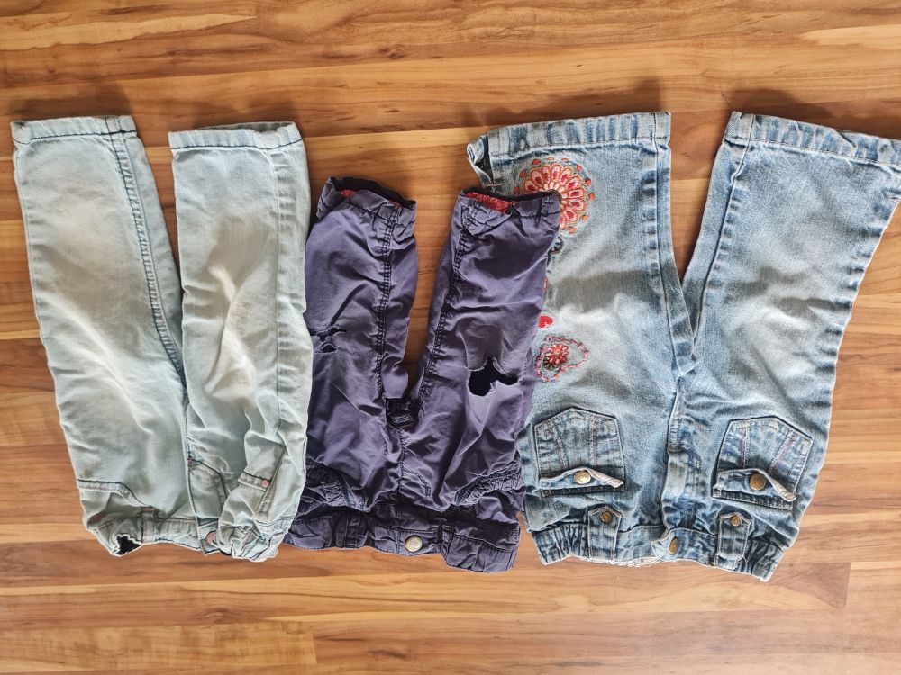 3 Hosen für Mädchen, Gr. 74, Secondhand
