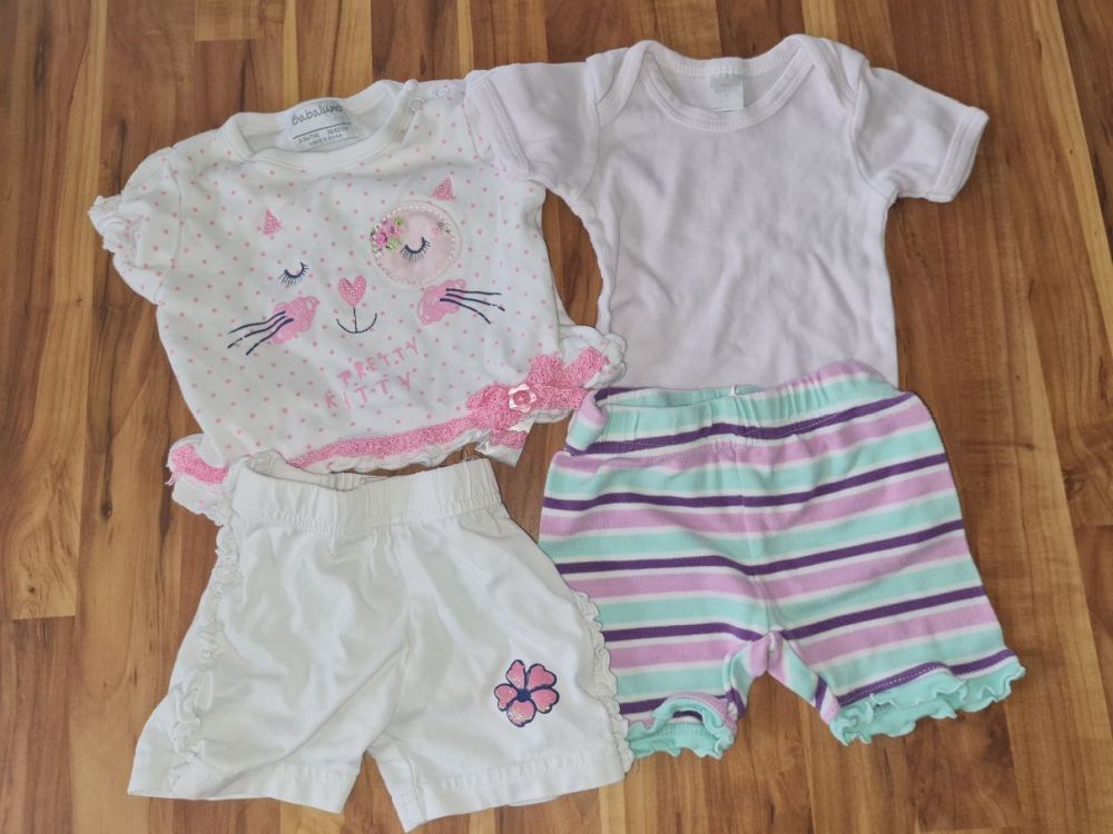 4tlg. Sommerset für Mädchen, Gr. 56, Secondhand