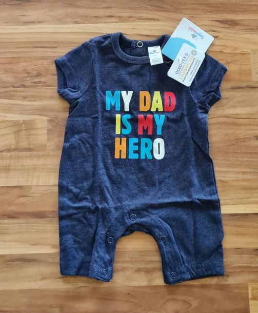 Topomini Schlafanzug "MY DAD IS MY HERO", Gr. 50/56, Neuware mit Etikett