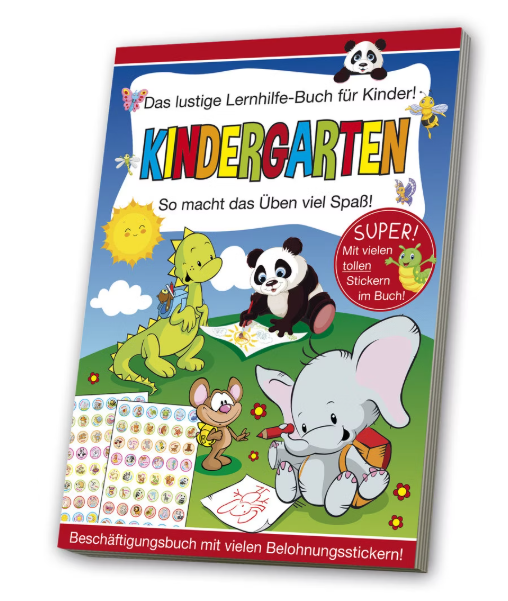 Das lustige Lernhilfe-Buch "Kindergarten" - mit Belohnungsstickern!, Neuware