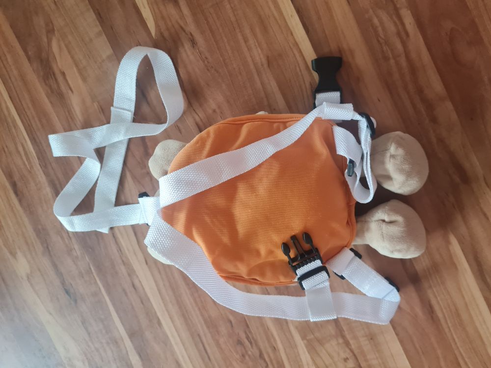 Sicherheitsleine in Kombination mit Rucksack und Kuscheltier, Modell Elefant, Secondhand