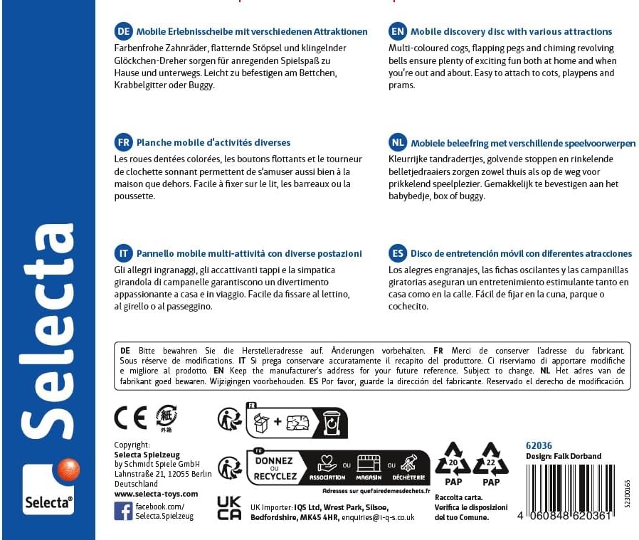 Selecta 62036 Minitivity, Motorikspielzeug, Neuware
