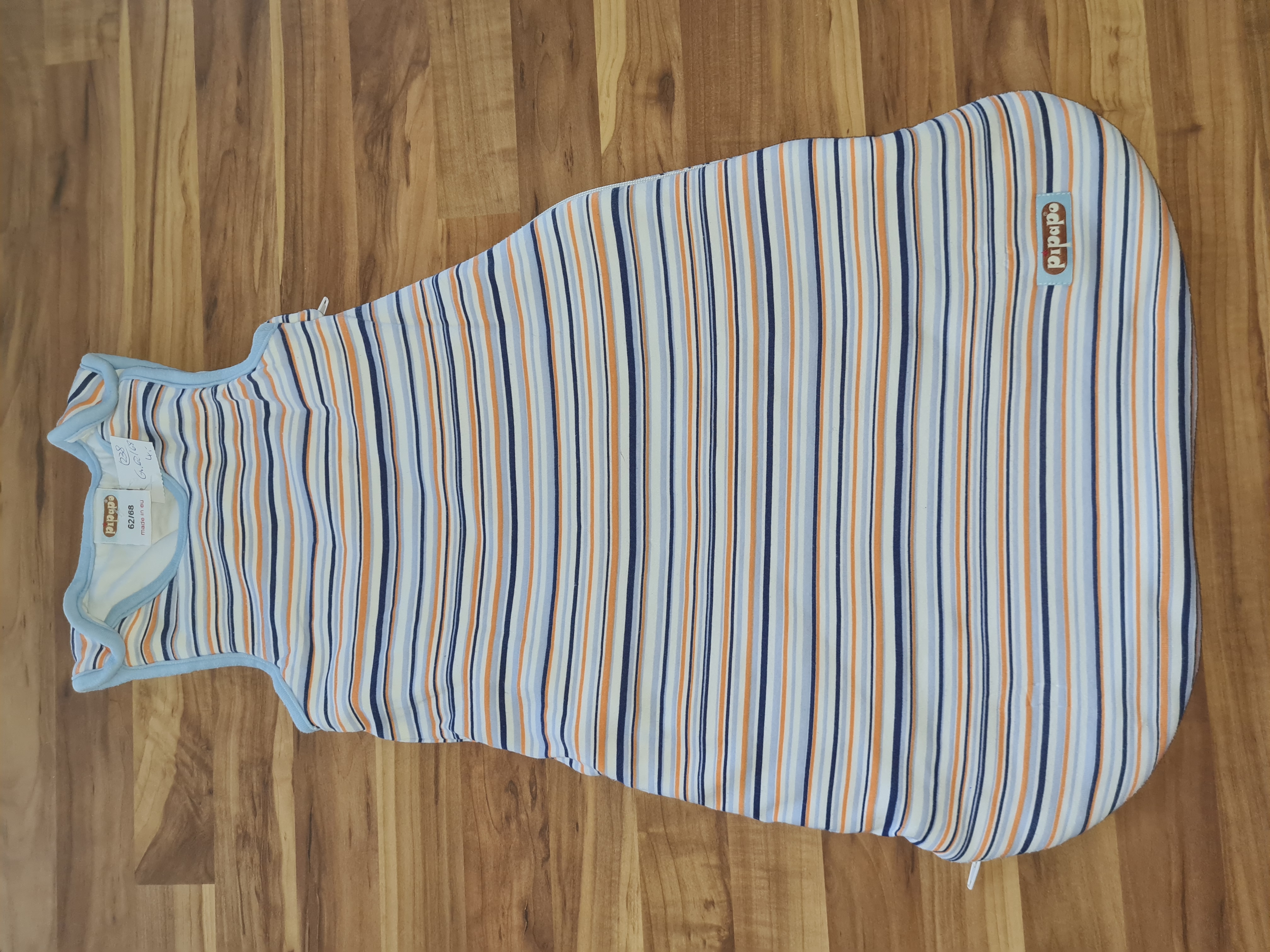 Schlafsack "Ringel", Gr. 62/68, 1-2,5 Tog, Secondhand