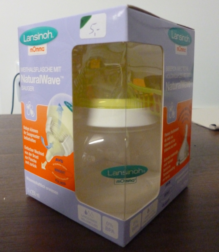 Lansinoh-Weithalsflasche mit NaturalWave™ Sauger, 250ml, Neuware