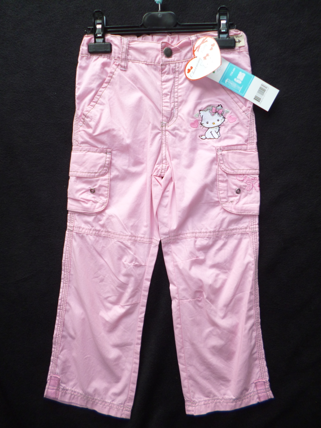 Hose mit Charmmy Kitty-Motiv dunkelrosa u. weiß - Gr. 116, Neuware