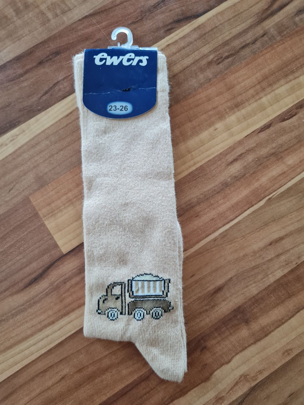 1 Paar Kinder Kniestrümpfe "LKW", Gr. 23-26, Neuware