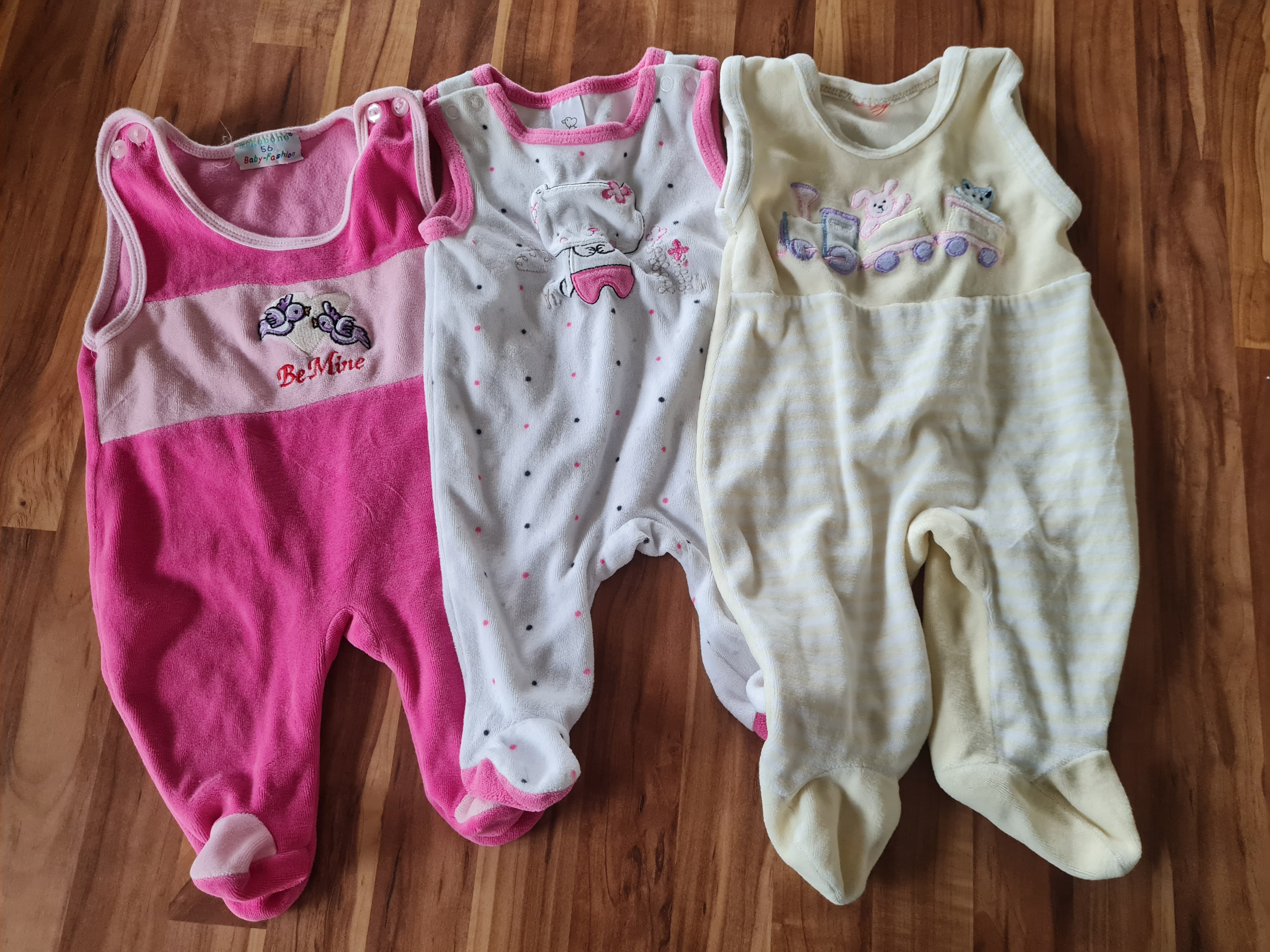 3 Nicki-Stramper für Mädchen, Gr. 56, Secondhand