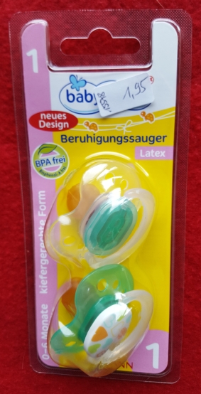 babydream Beruhigungssauger Latex, Größe 1, 2 Stück, Neuware