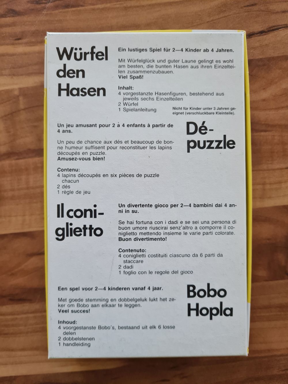 Würfel den Hasen, Secondhand