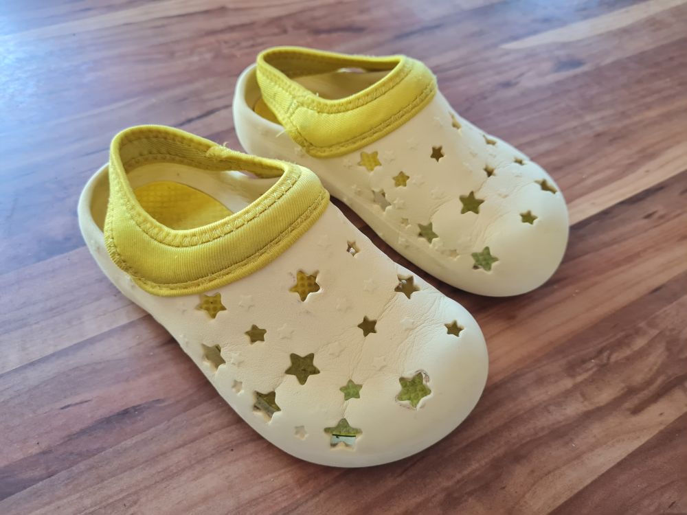 Clogs, gelb, Gr. 26/27, Secondhand