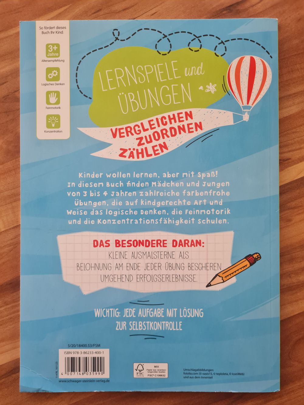 Lernspiele und Übungen 3-4 Jahre: Vergleichen, Zuordnen, Zählen | Mit Lösungen zur Selbstkontrolle, Neuware