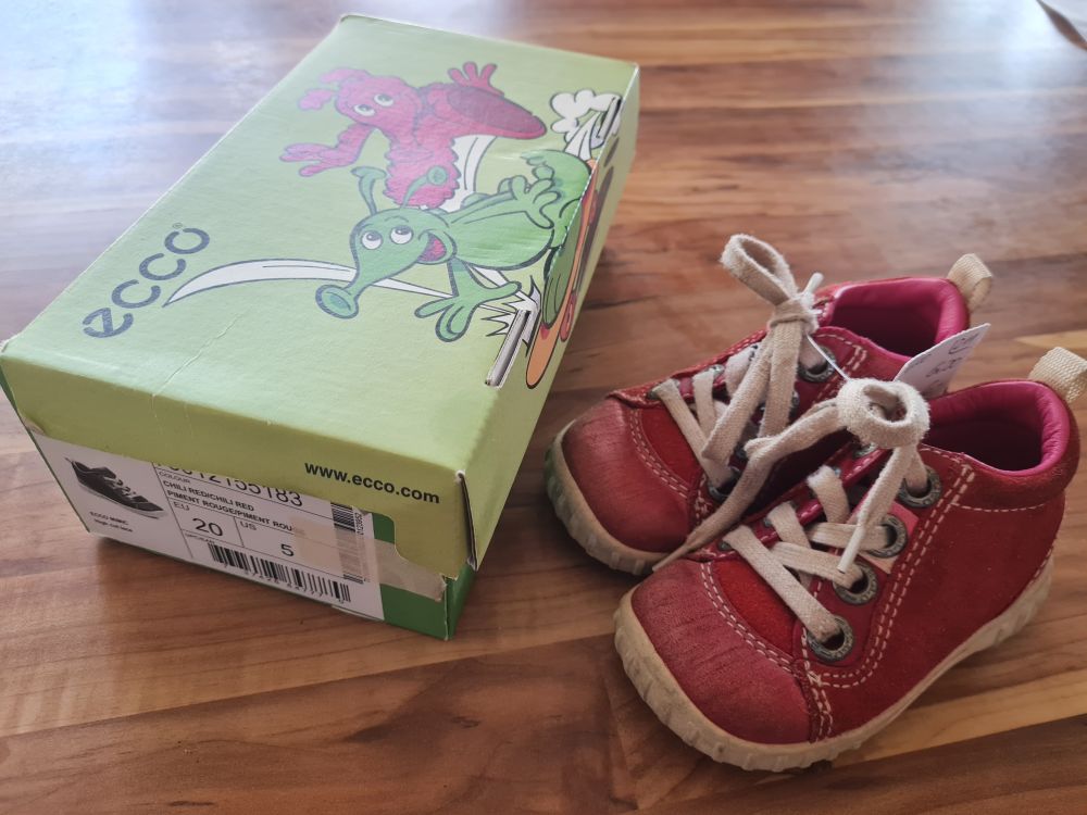 ecco Lauflernschuhe, chili red, Gr. 20, Secondhand