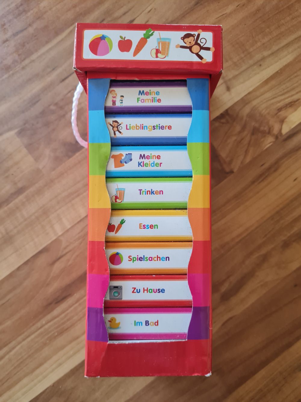 8 kleine Bücher in einer Box "Meine Sachen", Secondhand
