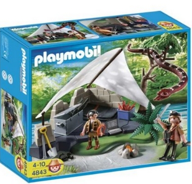 PLAYMOBIL Schatzjäger 4843 - Schatzsuchercamp mit Riesenschlange, Neuware (EOL)