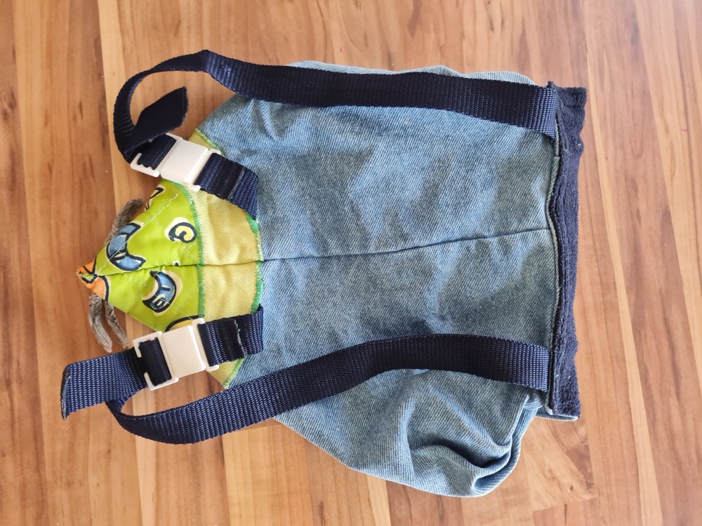 Selbstgenähter Rucksack "Maus", Secondhand