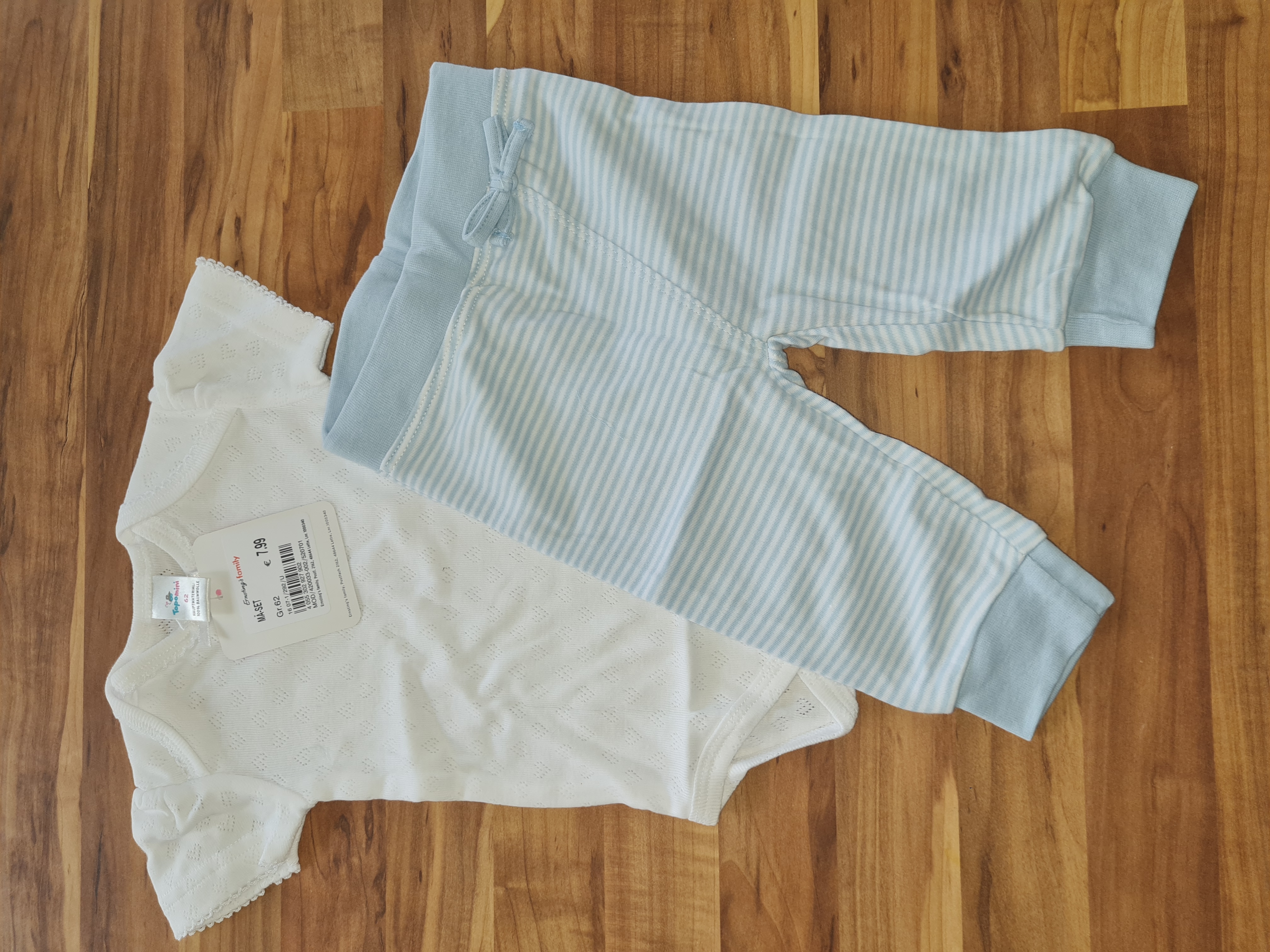 2tlg Set Kurzarmbody mit Hose für Mädchen, Gr. 62, Neuware mit Etikett