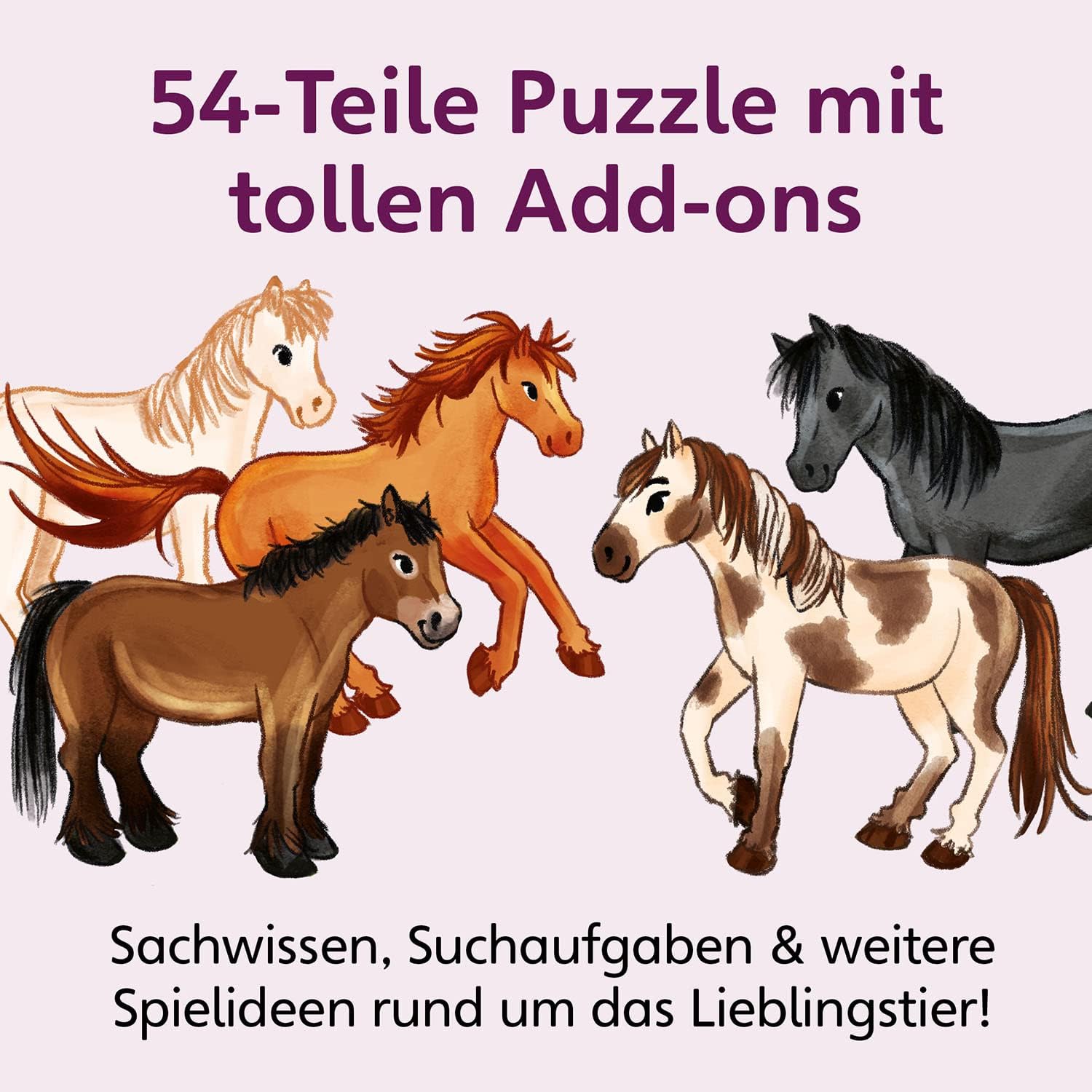 Was ist was Junior - Wissenspuzzle: Entdecke Pferde & Ponys, 54 Teile, Neuware